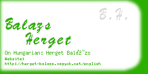 balazs herget business card